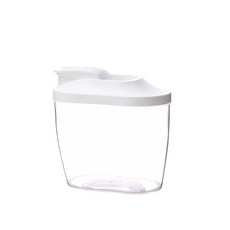 約翰家庭百貨 易扣開口帶刻度雜糧收納罐 多規格帶蓋透明防潮防蟲密封罐 保鮮盒 儲物罐收納盒 食品罐麵罐, 1個, 1L