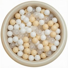 리르베베 국산 볼풀공 버터크림 100P KC인증 무독성, 100개, 아이보리/화이트/투명 조합