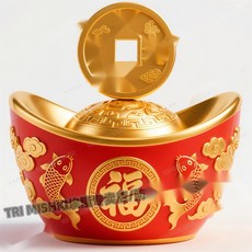 냉장고 리폼용 행운의 금원보 디자인 방수 데코 스티커, 2. SU2655B, 30cm