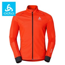 ODLO 瑞士 男款 WINDSTOPPER 防風軟殼 立領夾克 灰藍/小丑紅 612252