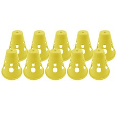 shangren 10pcs 라이트 업 인라인 롤러 스케이트 콘 led 더미 컵 장애물 축구 축구 훈련 보조 액세서리, 수지, 옐로우