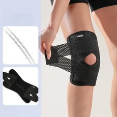 무릎 패드 반월판 슬개골 통기성 지원 남성 및 관절 달리기 점프 밧줄 스포츠 보호 장비, 02 M, 01 검정색