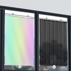붙이는 창문 햇빛 가리개 롤형 블라인드 아파트 거실 베란다 사무실 원룸 유리창 차단 흡착 뽁뽁이 가림막 커튼