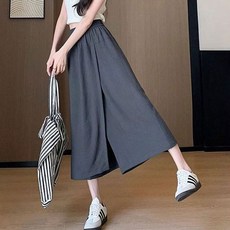 멜로우 롱 랩 치마바지 스커트 팬츠 바지 여성밴딩