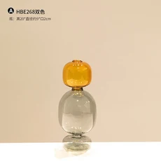 크리에이티브 컬러 유리 꽃병 투명 올빼미 모던 홈 거실 꽃꽂이 수경법 데스크탑 장식 장식품, A