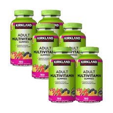 커클랜드 멀티비타민 구미 Kirkland Adult Multivitamin (160 Gummies), 160정, 6개
