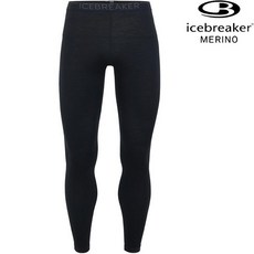 Icebreaker Oasis BF200 男款貼身保暖長褲 美麗諾羊毛內搭褲 - 黑