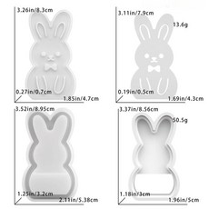 토끼 홀 분위기 램프 레진 몰드 부활 피규어 석고 실리콘 장식, 3. 1set molds