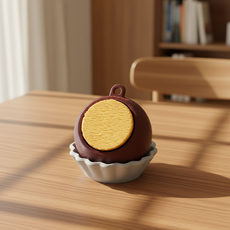 두바이 쫀득 쿠키 귀여운 두쫀쿠 키캡 키링 키보드 딸깍이 클리커 자동차 에어팟 인형 키홀더 선물, 1개, 피스타치오 스프래드(금색)