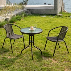 마누카 카페 야외테이블 세트 테라스 정원 야외용 테이블 2인 4인 세트, 2인 세트(600)