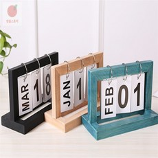 방울스토어 나무달력 나무인테리어소품, 블랙