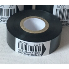 리본잉크 날인기 인자기 제조일자도장 먹지 열전사 필름테이프 LC1 DY-8, 30mm X 100m 검정