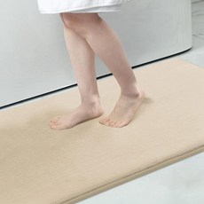 트레조 Homaxy 슈퍼 흡수성 목욕 매트 메모리 폼 카펫 미끄럼 방지 화장실 욕실 깔개 부드러운 거실 침실 샤워 장식, Beige 1