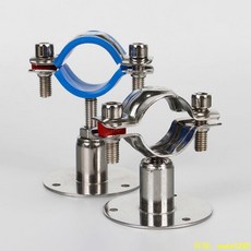 下殺價 304不銹鋼管支架 可調節管夾固定卡扣卡箍水管抱箍卡子 管道PVC托架