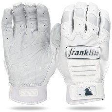 Franklin Sports MLB 야구 배팅 장갑 - CFX Pro 성인 + 청소년 소프트볼 핑크/캐롤라이나 블루 성인용 XL, 크롬 화이트