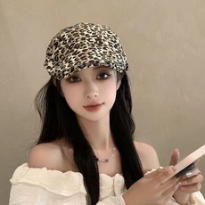 투니스 여성 빈티지 배색 프린팅 베레모