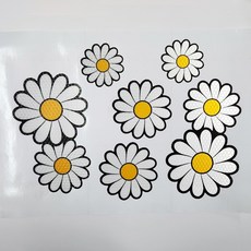 꽃모양 스티커 고휘도 반사 차량용 데칼 포인트 데코 흠집 스티커, 1개