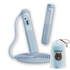 강플로 강철와이어 다이어트 줄넘기, 1세트, 블루