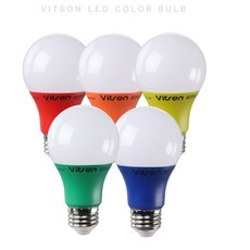 비츠온 벌브 칼라 전구 8W E26 A60 그린 레드 블루 옐로우 오렌지, 노랑