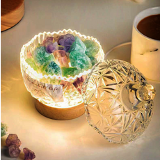 뚱보 크리스탈 유리 보석함 가정용 원석 수납, 2개, 애플돔