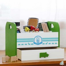 더캔바 우드애니티서랍 코뿔소커피정리함 그린 TB603G 티백보관함