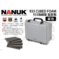 數位小兔【NANUK 北極熊 933 泡棉版 氣密箱 黑色 灰色 銀色 黃色 橘色 橄欖綠】防撞箱, 1個