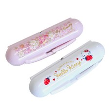 캐릭터 인주도장 케이스 휴대용 문구용 보관함, 핑크, 핑크