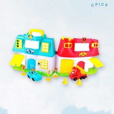역할놀이시리즈 레드박스 경찰/소방서 놀이세트, 1개