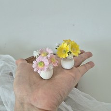납골당 미니어처화병 미니꽃병1+1, 5핑크노랑, 1개