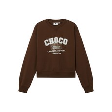 초콜릿 로고 프린트 스웨트셔츠