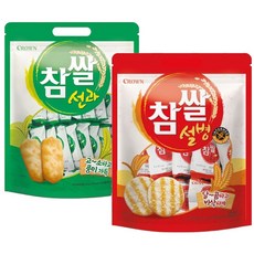 크라운 참쌀설병 + 참쌀선과 쌀스낵 세트, 523g, 1세트