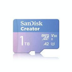 SanDisk Creator 1TB microSD SDXC A2 V30 U3 專業級效能 記憶卡, 1個