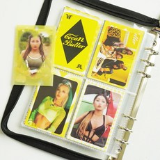 SANS 탑로더 바인더 대지 믹스 포카 꾸미기 4colors Y2K 키치 배경지 10장, 1세트, 옐로우