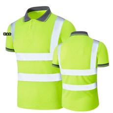 작업복 반팔 건설 유니폼 스카치 산업용, 네온 그린 (반 소매)