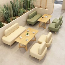 밀크티 숍 데크 소파 스툴 커피숍 디저트 숍, 1개, 노란색 원목 티테이블 60x60