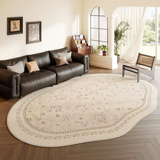 Radearl 빈티지 프렌치 워셔블 러그 인조양모 쇼트파일 거실 카페트 북유럽 비정형 침대 카펫