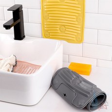 필수가게 여행용 실리콘 빨래판 흡착빨래판, 핑크, 1개, 핑크