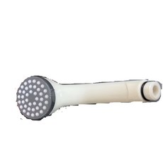 簡約設計多孔出水花灑，舒適沐浴體驗，提升浴室時尚感, 白Q膠把手, 1個