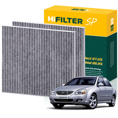 하이필터 기아 자동차 쎄라토 활성탄 에어컨필터, 2개, 뉴 쎄라토 (1세대 LD PE) HI-I009