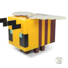 Minecraft 麥塊 蜜蜂造型夜燈, 新款發光 蜜蜂燈(USB供電+電池)