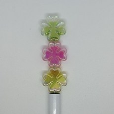 볼펜꾸미기 볼꾸 동대문 꾸미기 DIY AB코팅 클로버 행운 네잎클로버 오로라 투명 클리어
