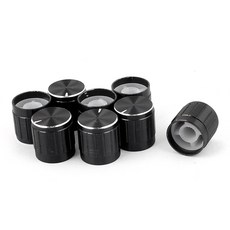 Uxcell a16012700ux0420 8pcs 6mm 홀 다이아 메탈 램프 디머 로터리 스위치 노브 제어 블랙8팩