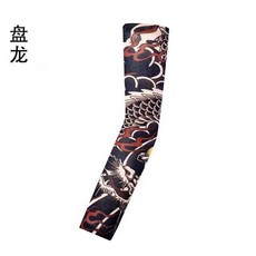 冰袖 盤龍 牡丹 紋身圖案 防曬袖套, 1個, 盤龍【1條單隻胳膊】