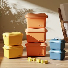 兒童玩具塑料收納箱大號零食化妝品桌面儲物箱積木磁力片收納盒子, 胭脂粉, 1個