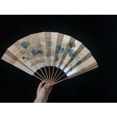 十松屋福井制 金銀箔面果實扇面摺扇, 如圖所示, 1個