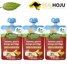래퍼티스 가든 바나나 망고 포리지, 배 바나나 망고, 3개