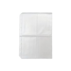 吸貓室 6孔活頁本 活頁夾 活頁夾鏈袋 理財收納本 鈔票收納 活頁簿 六孔夾 記帳本, 1個, A5｜四格袋, 透明