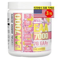 ProHealth Longevity 단백질 보충제 EAA 7000 파우더 핑크 레모네이드 맛, 3개, 309g