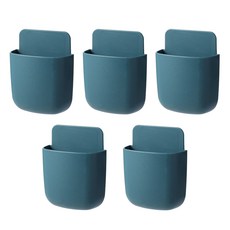 이지적공간 다용도 리모컨 거치대, 5개, 블루