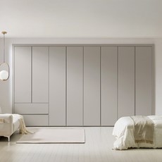 보루네오 네오2단서랍 붙박이장 맞춤가구 여닫이 30cm E0등급, 웜그레이